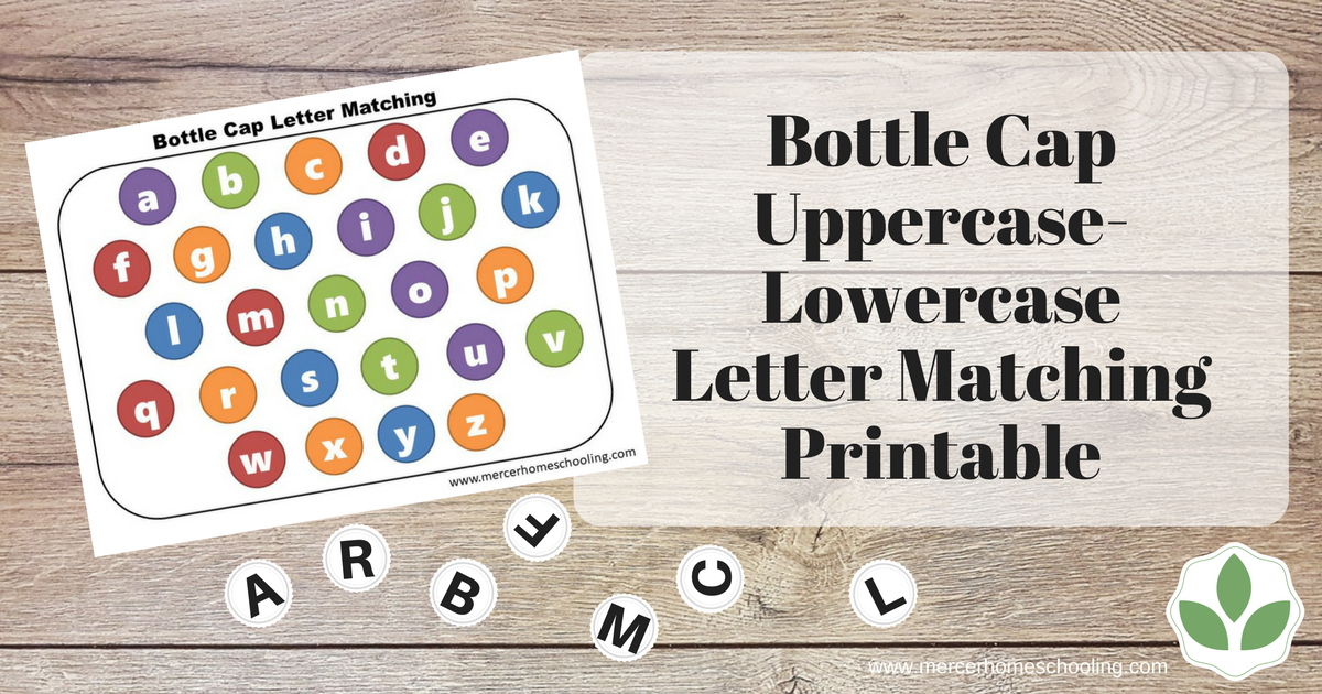 Uppercase / Lowercase Letter Matching Printable | Mercer Homeschooling